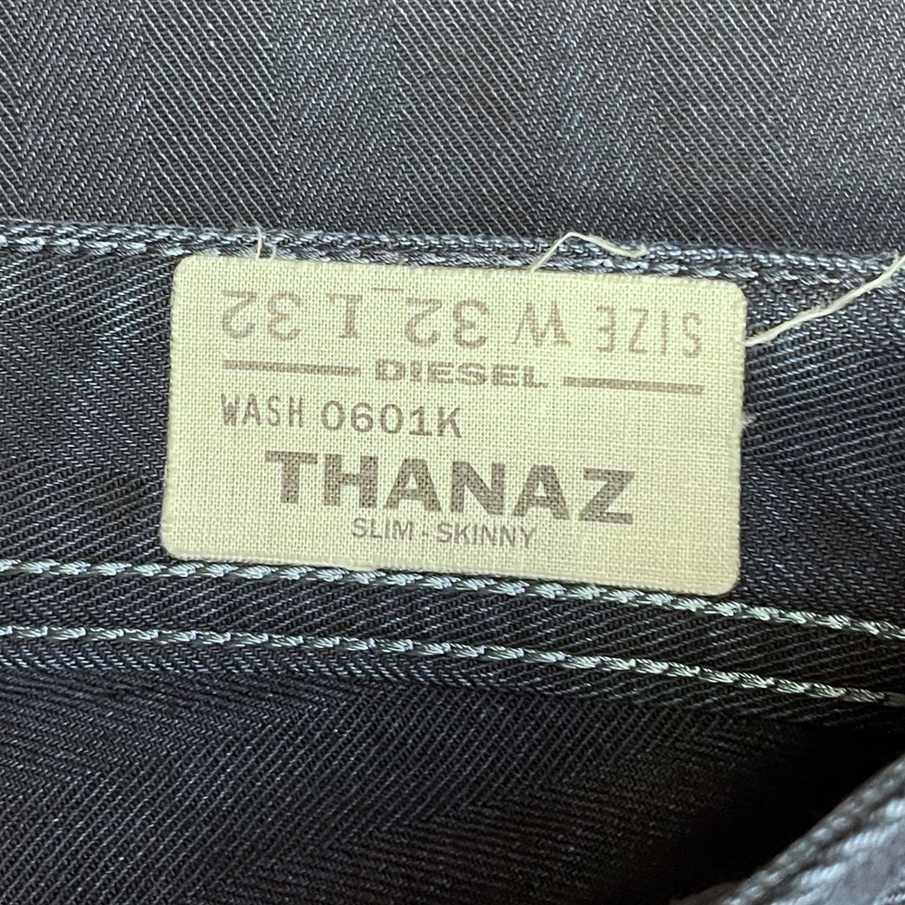 Diesel Thanaz Slim Skinny Blue Jeans 32 x 32 Light 0601K - Picture 8 of 13